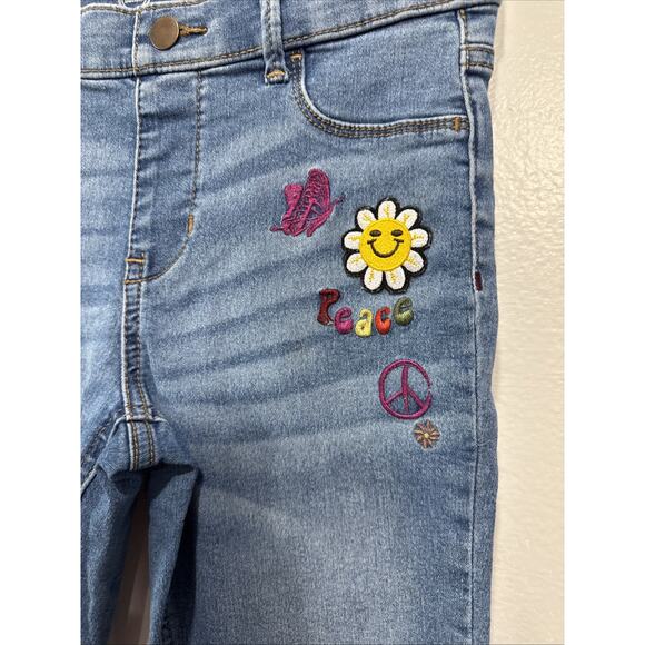 Wonder Nation Girls Fashion Embroidered Pull On Jeggings Sz L Plus (10-12) Blue - Picture 2 of 10